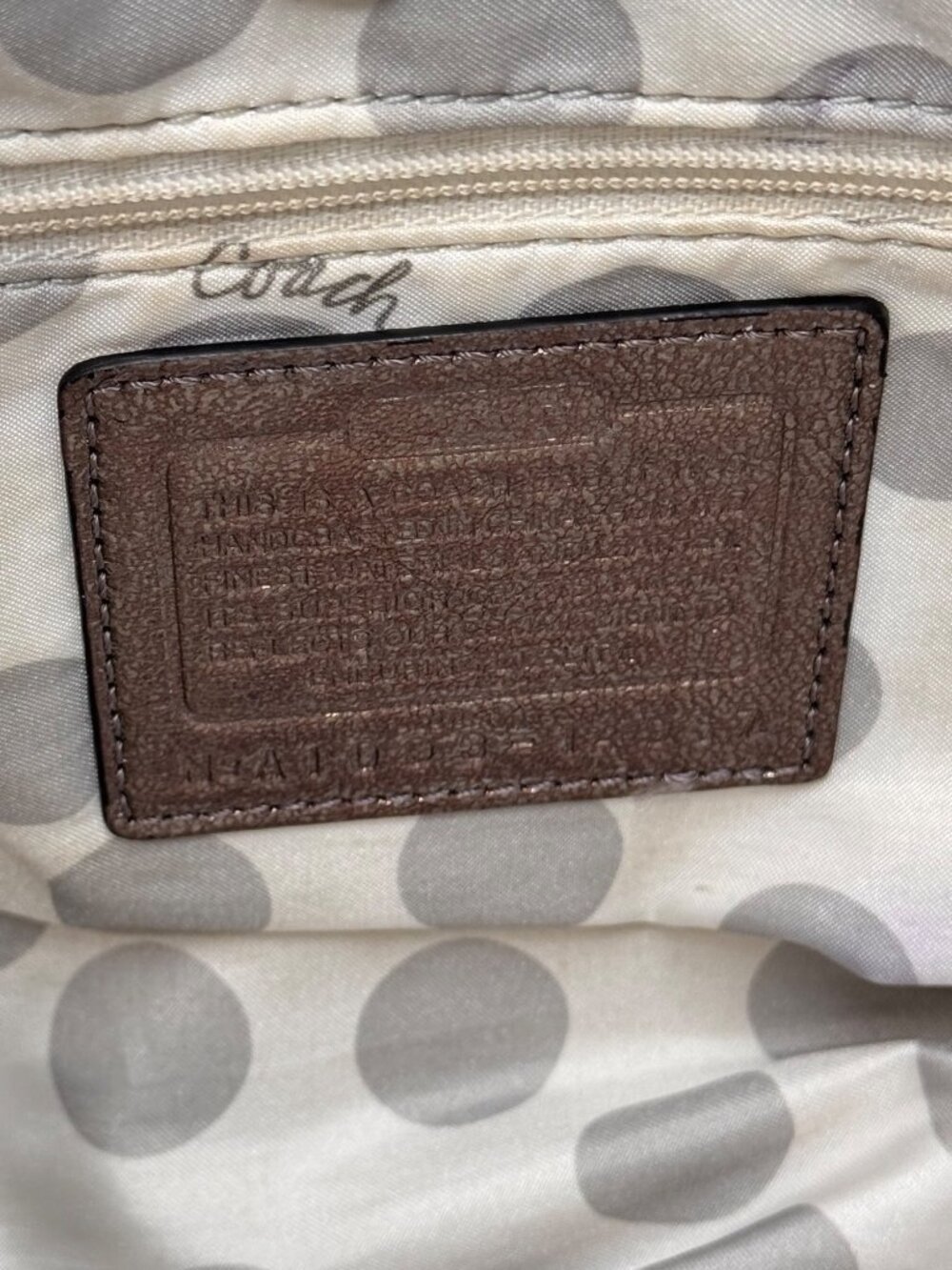 COACH Bag Op Art Julia Perry Metallic Gold Leather Laura Embossed Tote Purse - Picture 9 of 12